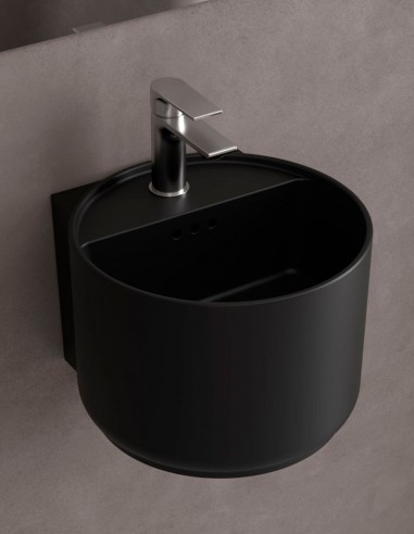 Lavabo suspendido negro - Monolith Mini de Salgar
