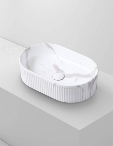 Lavabo fino CORINTO OVALO CALACATTA de Probath
