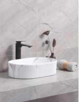 Detalle Lavabo fino CORINTO OVALO CALACATTA de Probath