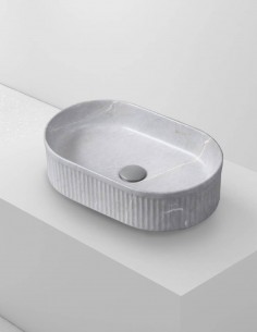 Lavabo fino CORINTO OVALO GRIS PIETRA de Probath