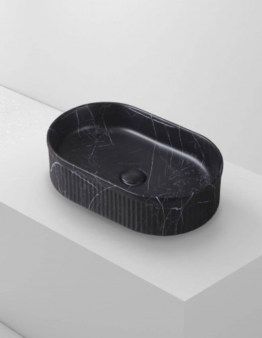 Lavabo fino CORINTO OVALO NEGRO MARQUINA de Probath