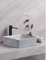 Detalle Lavabo fino CORINTO IBI GRIS PIETRA de Probath