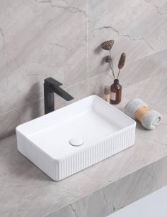 Lavabo fino CORINTO RT5034 BLANCO BRILLO de Probath 2