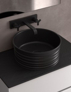 Lavabo relieve diseño - Loop negro de Salgar