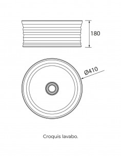 Lavabo relieve diseño - Loop negro de Salgar 2