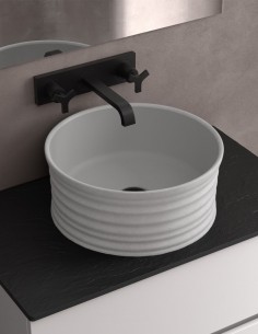Lavabo diseño en relieve - Loop gris de Salgar 2