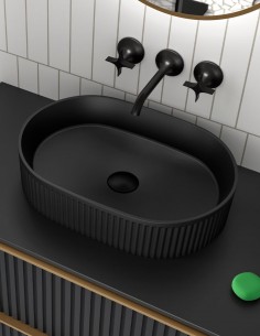 Lavabo relieve exterior modelo Venice negro de Salgar