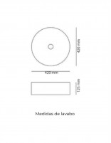 Croquis Detalle Lavabo Cristal 2.0 CILIN NEGRO de Probath