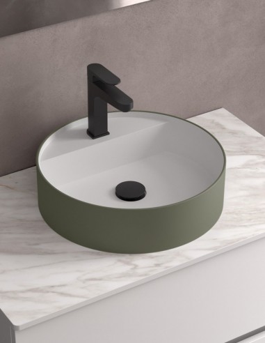 Lavabo redondo bicolor green forest