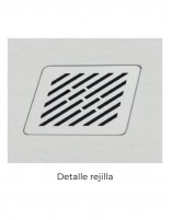 Plato de ducha Nuovvo Slate detalle rejilla