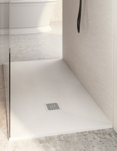 Plato de ducha Nuovvo Slate rejilla centrada y válvula incluidas