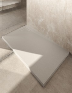 Nuovvo CORNER - plato de ducha con rejilla en la esquina y válvula incluidas