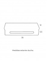Estante para interior ducha acero inoxidable medidas