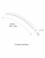 Aplique LED circular croquis