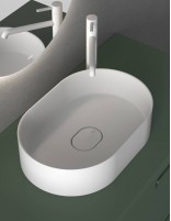Lavabo OVAL Mueble de baño Econic Compact 2 cajones + lavabo sobre encimera - de Royo
