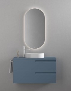 Mueble de baño Econic Compact 2 cajones + lavabo sobre encimera - de Royo 2