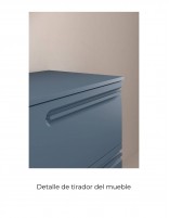 Detalle tiradores Mueble de baño Econic Compact 2 cajones + lavabo sobre encimera - de Royo