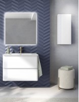 Mueble de baño Dai 2 cajones + lavabo integrado - de Royo Acabado blanco
