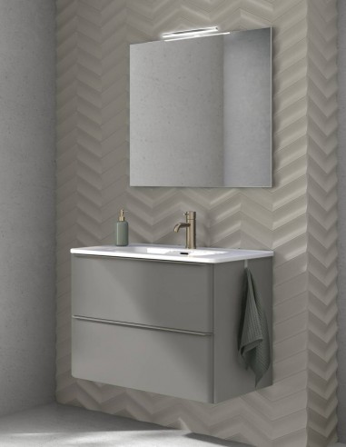 Mueble de baño Dai 2 cajones + lavabo integrado - de Royo