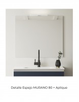 Detalle espejos Mueble de baño Dai 2 cajones + lavabo integrado - de Royo