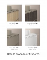 Acabados Mueble de baño Dai 2 cajones + lavabo integrado - de Royo