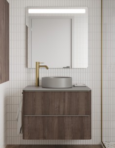 Mueble de baño Dai 2 cajones + lavabo sobre encimera SUN 2