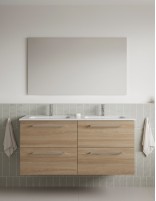 Mueble de baño Easy 120 cm 4 cajones + lavabo integrado de Royo Acabado Nogal Arenado