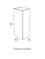 Armario auxiliar alto Carmen croquis