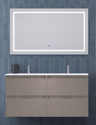 Mueble de baño colgante lavabo doble cairo