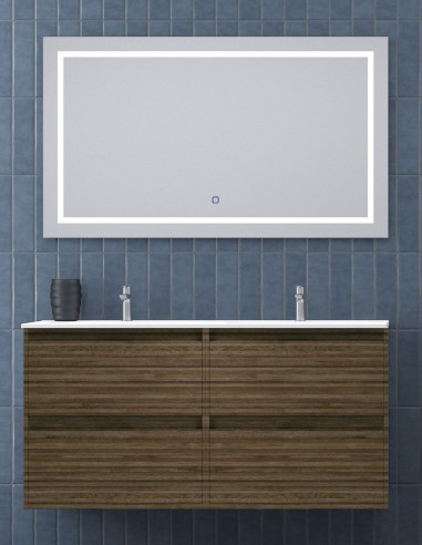 Mueble de baño colgante lavabo doble ribons