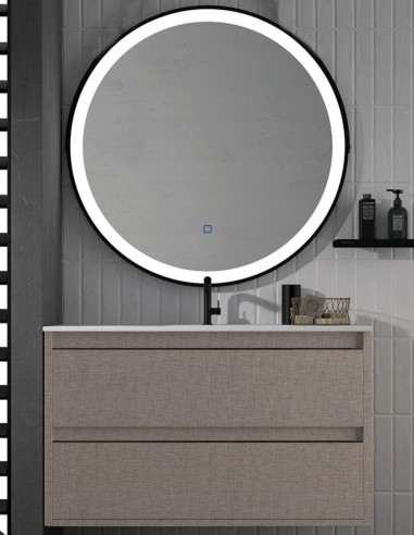 Mueble de baño con lavabo tiradores negros o cromo cairo