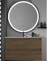 Mueble de baño con lavabo tiradores negros o cromo ribons