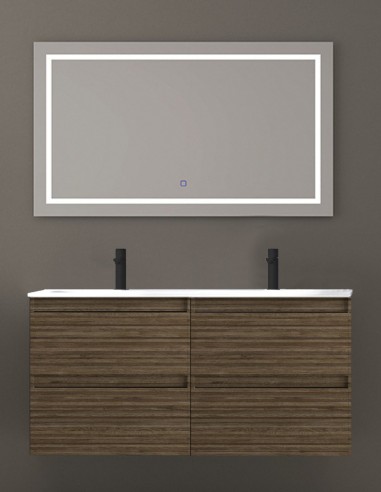 Mueble cuarto baño con lavabo doble OSUNA 4 cajones ribons