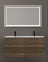 Mueble cuarto baño con lavabo doble OSUNA 4 cajones ribons