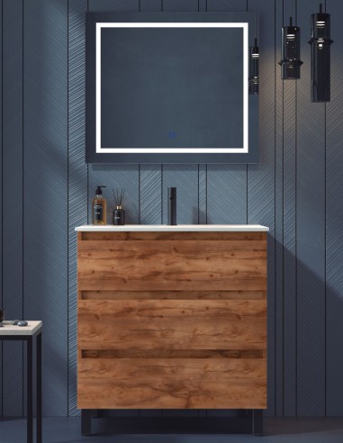 Mueble baño patas negras rustik