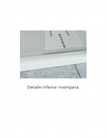 Mampara frontal abatible modelo LOTO detalle inferior