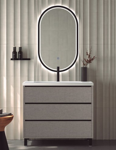 Mueble con detalles negros 3 cajones...