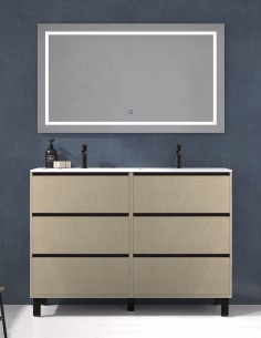 Mueble 6 cajones lavabo doble seno modelo VERSO 2