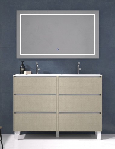 Mueble 6 cajones - lavabo doble seno...