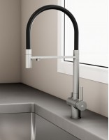 Grifería acero en negro de cocina extraíble - Osmosis de GME