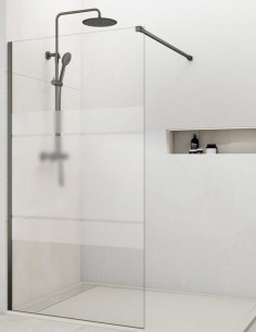 Mampara titanio fija - vidrio de 8 mm. SCREEN de GME 2