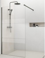 Mampara titanio fija decorada