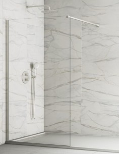 Mampara níquel fija modelo vidrio de 8 mm. SCREEN de GME