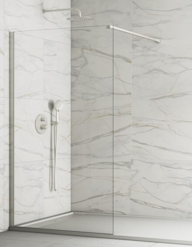 Mampara níquel fija modelo vidrio de 8 mm. SCREEN de GME