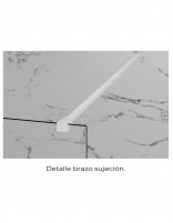 Mampara blanca fija detalle