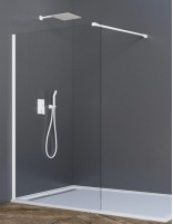 Mampara blanca fija modelo vidrio de 8 mm. SCREEN de GME