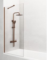 Mampara bañera cobre modelo fijo con vidrio de 8 mm. SCREEN de GME