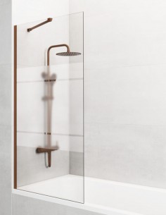 Mampara bañera cobre modelo fijo con vidrio de 8 mm. SCREEN de GME 2