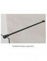 Mampara bañera titanio detalle
