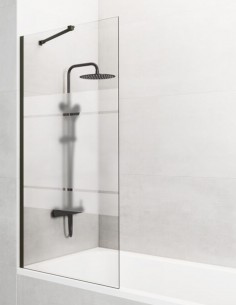 Mampara bañera titanio modelo fijo con vidrio de 8 mm. SCREEN de GME 2